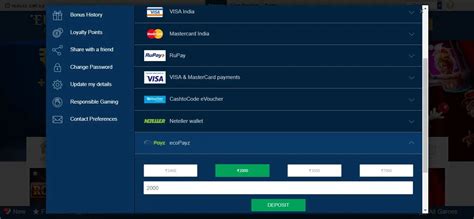 Europa Casino Payment Methods .
